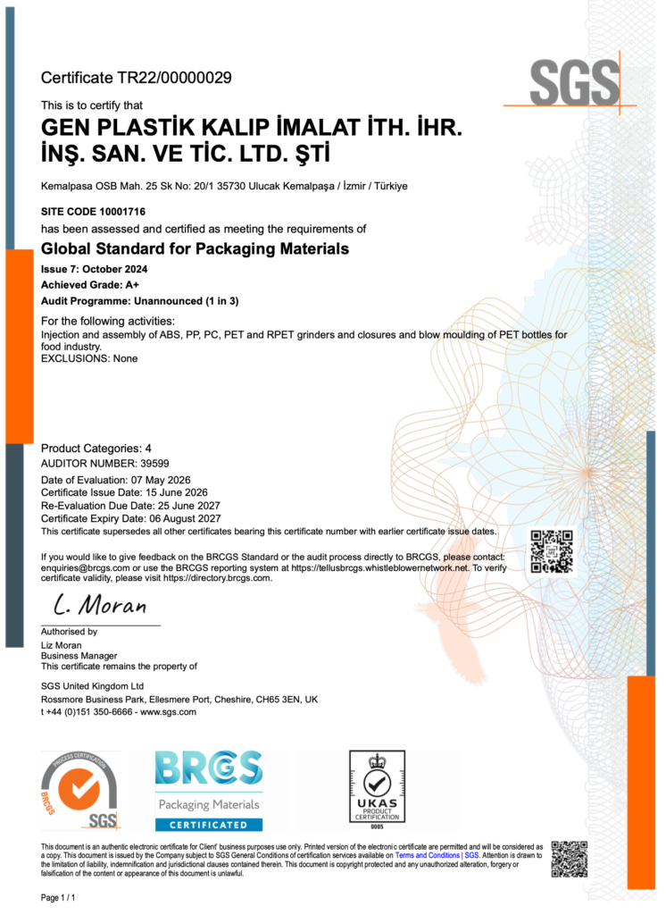 SGS Certificate