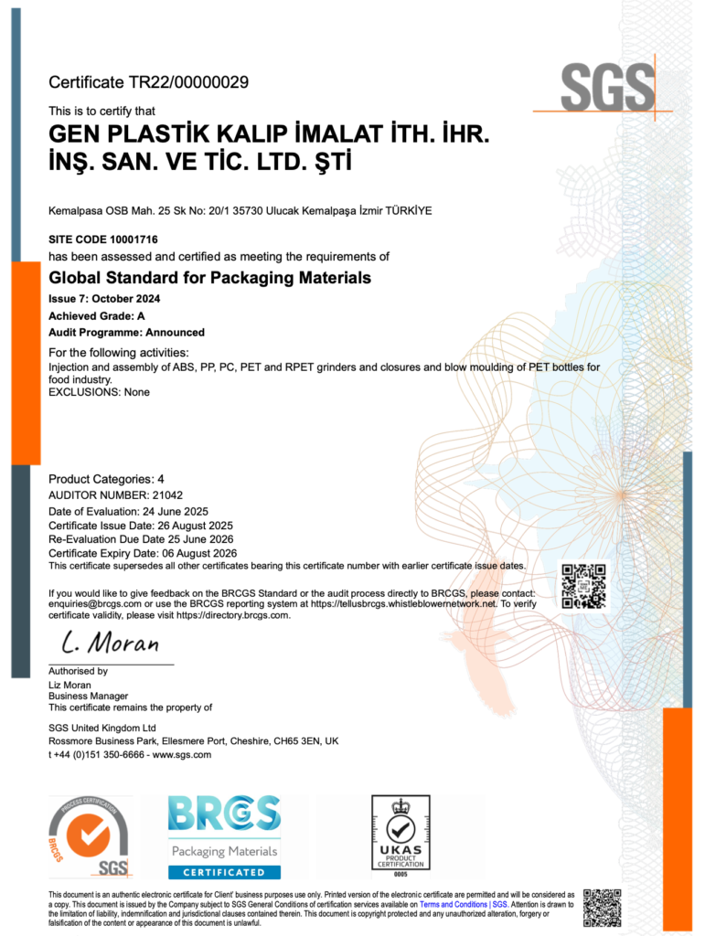 SGS Certificate